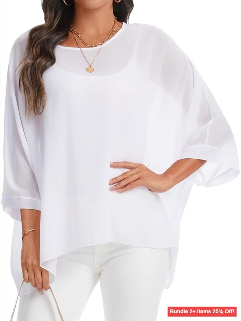 Chiffon Batwing Sleeve Beach Cover Up Floral Loose Fit Summer Top